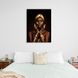 Картина на холсте девушка смуглая с золотом, 30х40 см, Холст полиэстеровый