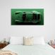 Картина на холсте на стену интерьерная автомобиль Porsche 911 зеленый Порше, 30х60 см, Холст полиэстеровый