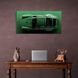 Картина на полотні на стіну інтер'єрна автомобіль Porsche 911 зелений Порше, 30х60 см, Холст поліестеровий