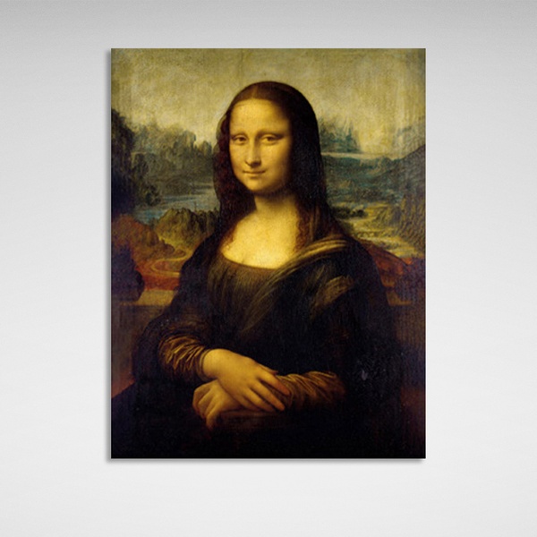 Картина на полотні репродукція Мона Ліза Леонардо Да Вінчі, 30х40 см, Холст поліестеровий