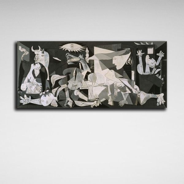 Картина на холсте репродукция Герника, 30х60 см, Холст полиэстеровый