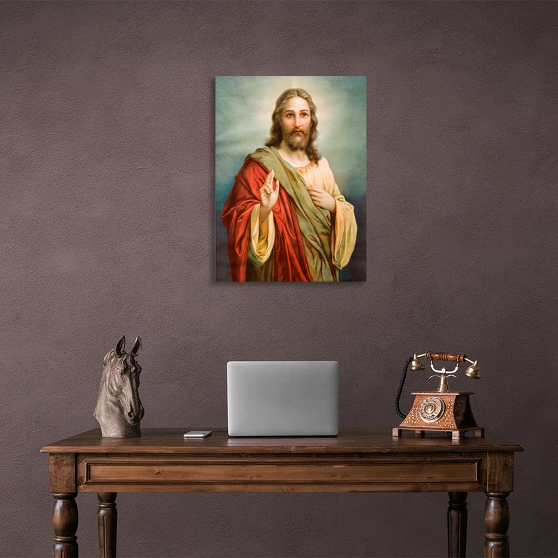 Релігійна картина на полотні Ісус Христос, 30х40 см, Холст поліестеровий